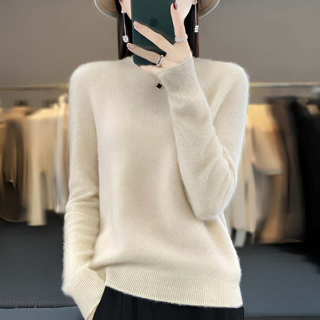Mulonu® Women's sweater wool O-neck warm pullover top