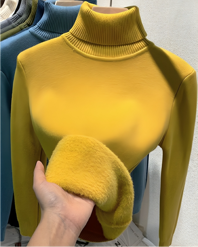 Mulonu® Winter Thick Plush Fleece Lined Knit Turtleneck Sweater