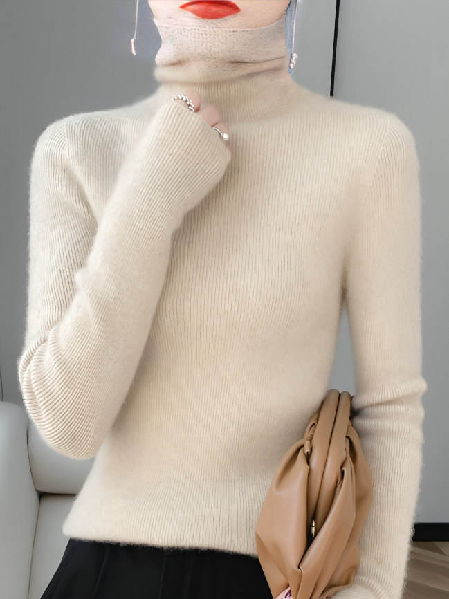 Mulonu® Women Turtleneck Sweater Wool Soft Kniwear