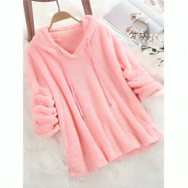 Mulonu® Winter Fleece Sweater Fluffy Thin Hooded Women Casual Sweaters