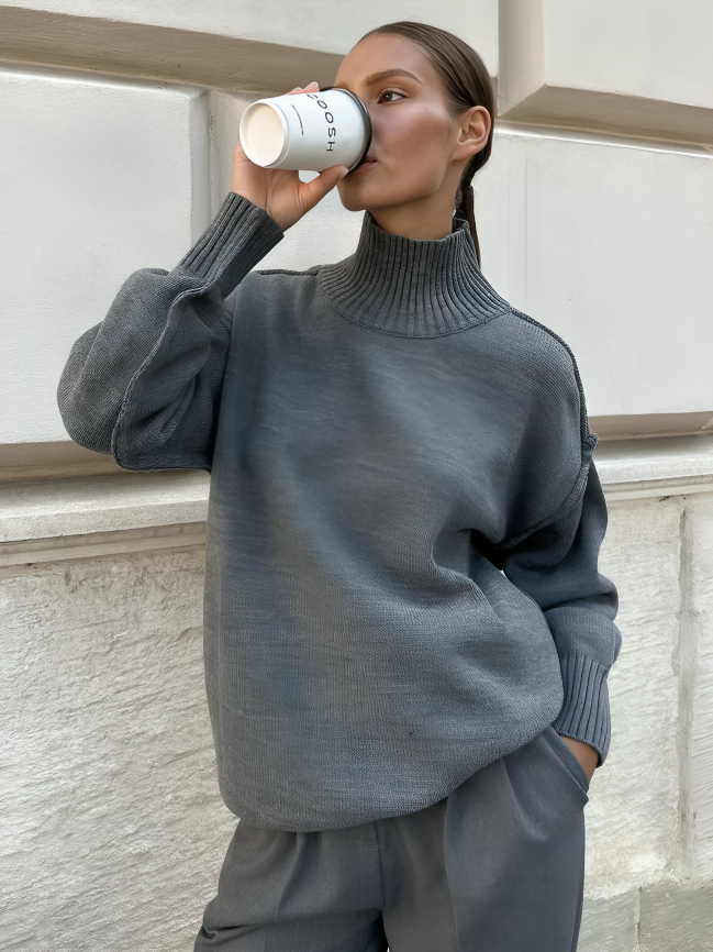 Mulonu® Knitted Winter Thick Loose Turtleneck Sweater