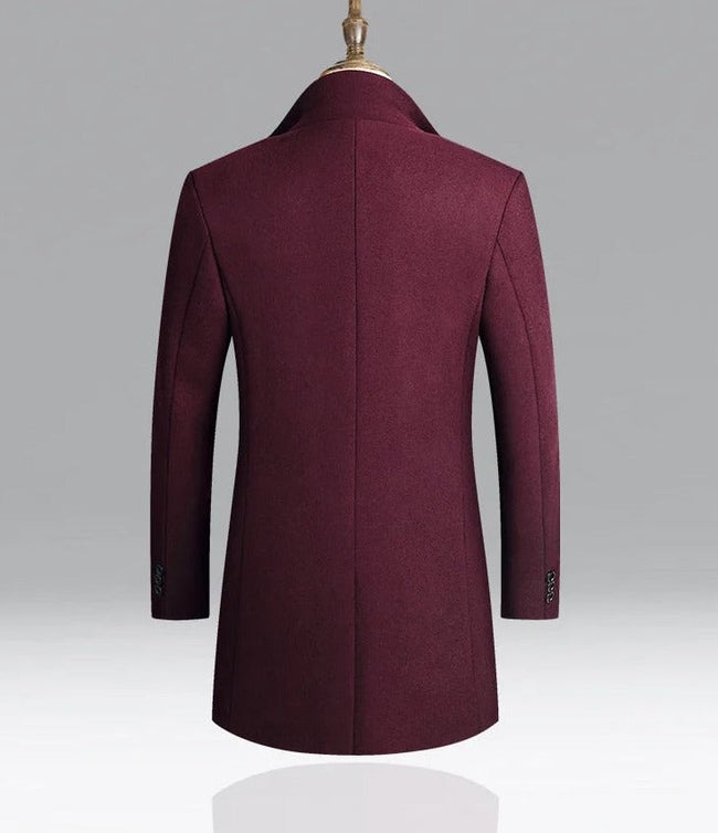 Mulonu® Winter Fashion: Men's Slim Fit Long Sleeve Cardigan Coat – Solid Style