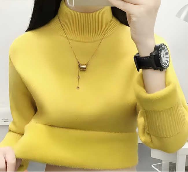 Mulonu® Sweater For Women Winter Thicken Turtleneck Slim Knit