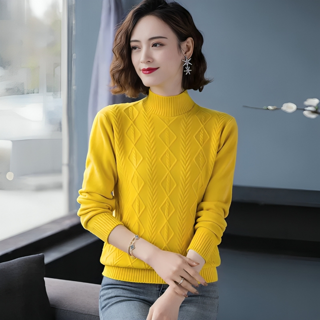 Mulonu® Women Turtleneck Sweater Winter Long Sleeve