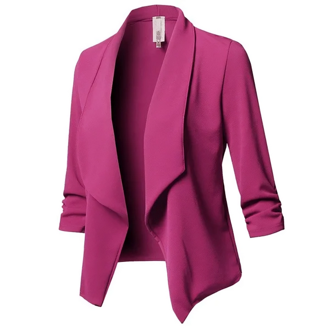 Mulonu® Women Black Thin Blazers Long Sleeve Officewear