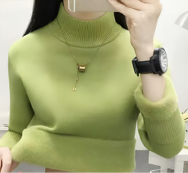 Mulonu® Sweater For Women Winter Thicken Turtleneck Slim Knit