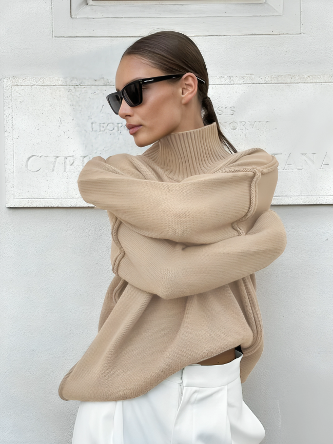 Mulonu® Knitted Winter Thick Loose Turtleneck Sweater