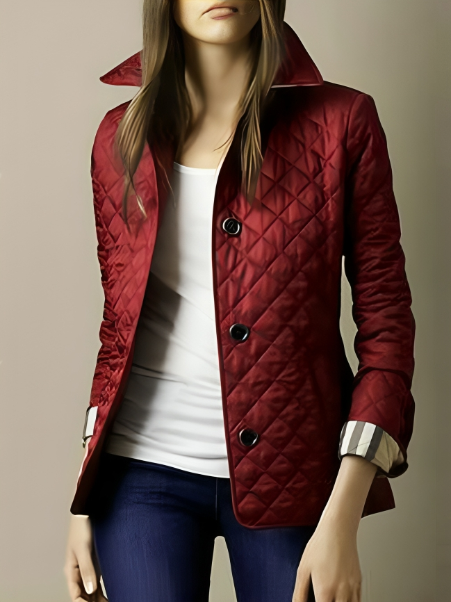 Mulonu® Quilted Coat Winter Jacket Women Turn-down Collar Jackets