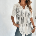 Mulonu® Casual Lace Woman Loose & Short Sleeve Blouse