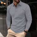 Mulonu® Solid color button-up design polo shirt