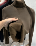Mulonu® Winter Thick Plush Fleece Lined Knit Turtleneck Sweater