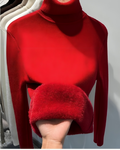 Mulonu® Winter Thick Plush Fleece Lined Knit Turtleneck Sweater