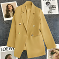 Mulonu® Blue Women Blazers long Office coat for women