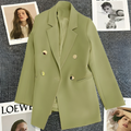 Mulonu® Blue Women Blazers long Office coat for women