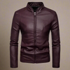 Mulonu® High Quality Stand Collar Men Leather Jacket