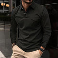Mulonu® Long sleeve button-up polo shirt
