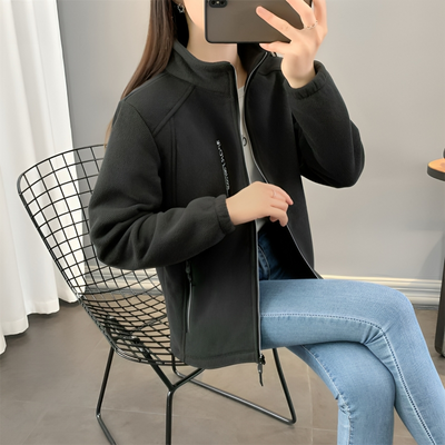 Mulonu® Winter Women Sweatshirt Coat Loose Zip Up Long Sleeve