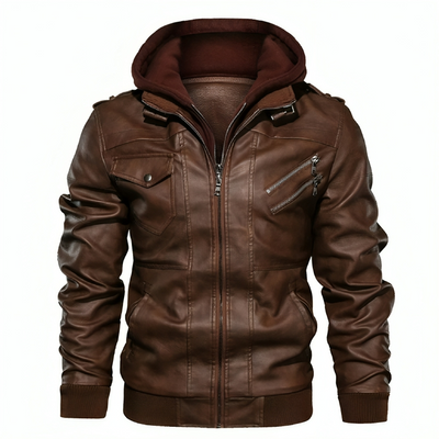 Mulonu® New Men's Leather Jackets Biker Leather Coats