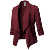 Mulonu® Women Black Thin Blazers Long Sleeve Officewear