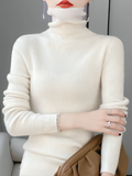 Mulonu® Women Turtleneck Sweater Wool Soft Kniwear
