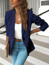 Mulonu® Turndown Collar Long Sleeve Buttons Women Blazer