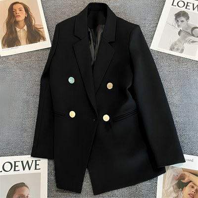 Mulonu® Blue Women Blazers long Office coat for women
