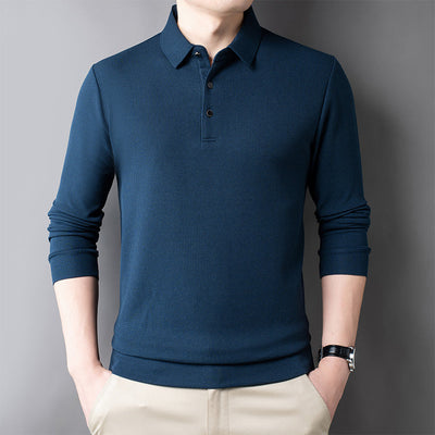 Mulonu® Waffle long sleeve polo shirt