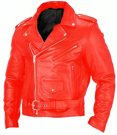 Mulonu® Mens Leather Jacket Slim Fit Stand Collar Jacket