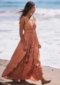 Mulonu® Beach Dress Sleeveless Cotton Maxi Dresses