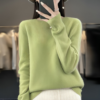 Mulonu® Women's sweater wool O-neck warm pullover top