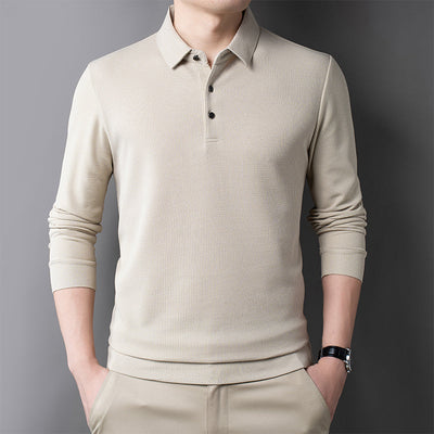 Mulonu® Waffle long sleeve polo shirt