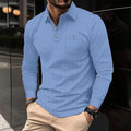 Mulonu® Solid color button-up design polo shirt