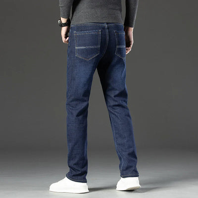 Mulonu® Stay Cozy in 2024: Men's Slim Warm Winter Jeans - Stretch Fleece