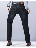 Mulonu® Winter Classic: Business Casual Velvet Straight Jeans - Warm and Stylish