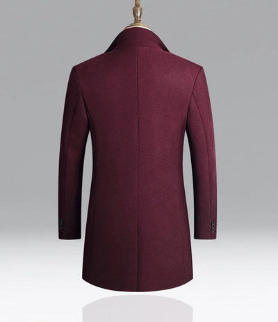 Mulonu® Winter Fashion: Men's Slim Fit Long Sleeve Cardigan Coat – Solid Style