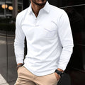 Mulonu® Long sleeve button-up polo shirt