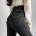 Mulonu® Winter Velvet High Waist Skinny Jeans: Warm, Slim Fit, and Stylish