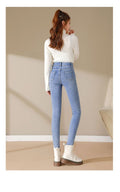 Mulonu® Winter Warmth: High Waist Pencil Denim Velvet Skinny Jeans for Women