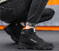 Mulonu® 2024 Winter Lace-Up Ankle Boots: Warm, Fashionable, Flock Plush, Plus Size Men's Shoes