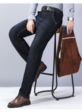 Mulonu® Winter Classic: Business Casual Velvet Straight Jeans - Warm and Stylish