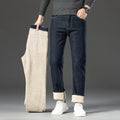 Mulonu® Stay Cozy in 2024: Men's Slim Warm Winter Jeans - Stretch Fleece