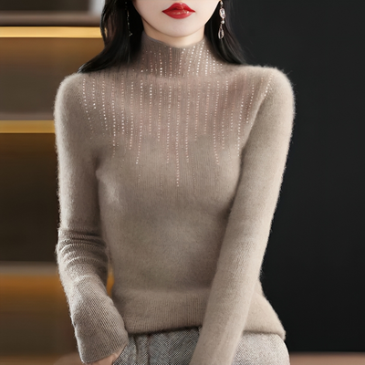 Mulonu® Luxury Shiny Turtleneck Sweaters for Women