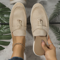 Mulonu® New Casual Flat Bottom Mules Lock Tassel Loafers