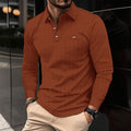 Mulonu® Solid color button-up design polo shirt