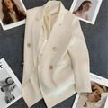 Mulonu® Blue Women Blazers long Office coat for women