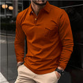 Mulonu® Long sleeve button-up polo shirt
