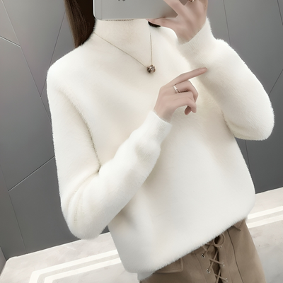 Mulonu® Mink Fleece Long Sleeve Slim Fit Women's Sweater