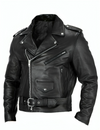 Mulonu® Mens Leather Jacket Slim Fit Stand Collar Jacket