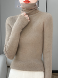 Mulonu® Women Turtleneck Sweater Wool Soft Kniwear