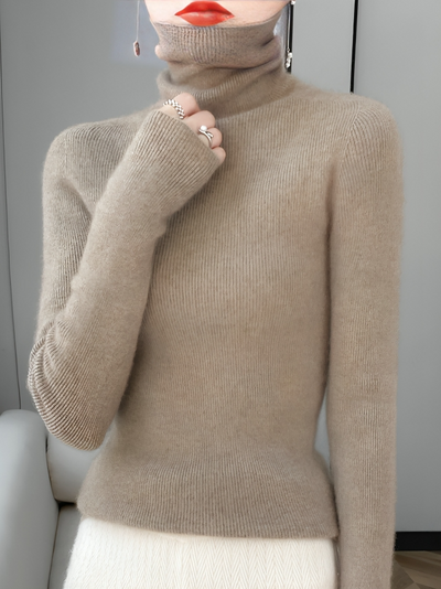 Mulonu® Women Turtleneck Sweater Wool Soft Kniwear